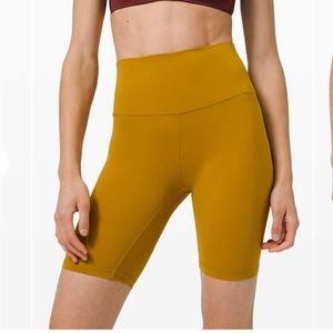 Lululemon Align Biker Short Gold Spice Size 8 8” Like New